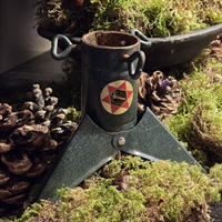 grøn-sammenklappelig-juletræsfod-metal-Stjärnan-Eskildtuna-svensk-juletræ-fod